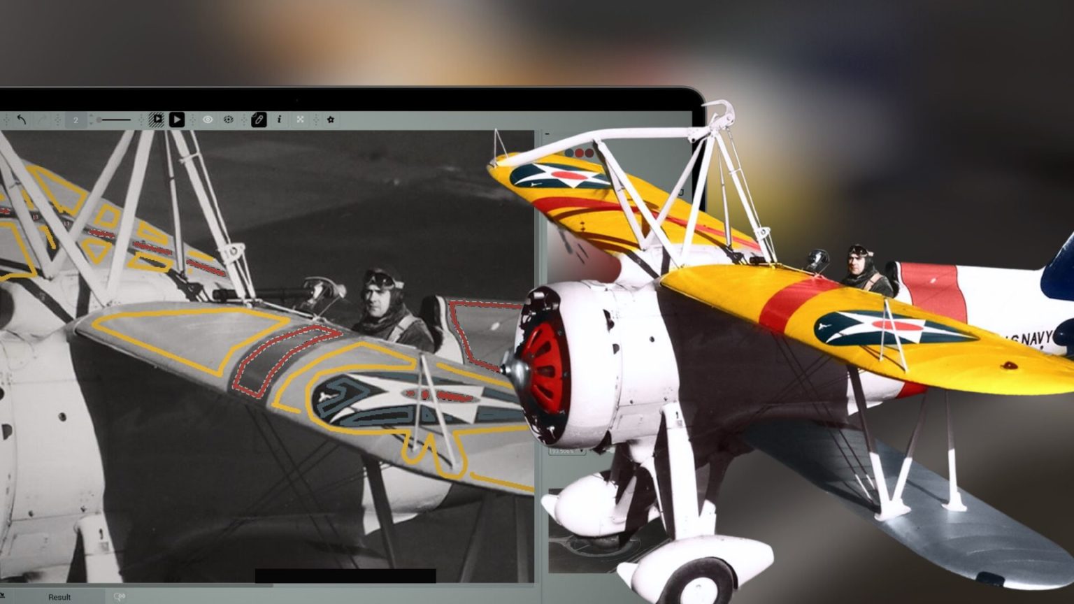 Sparrowhawk Tutorial: Restore Colors of the Biplane | CODIJY